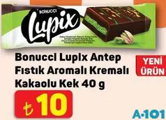 BONUCCİ LUPİX ANTEP FISTIK AROMALI KREMALI KAKAOLU KEK 40 G fiyat ve kampanya bilgisi